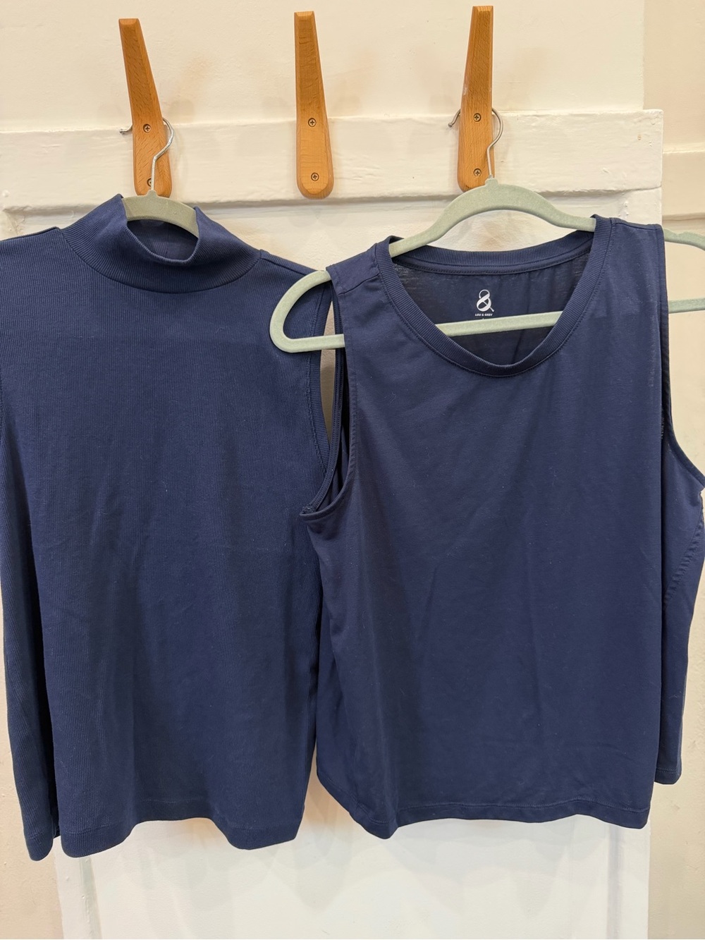 LOFT bundle: Navy Blue Tank Top and Sleeveless Mock Neck